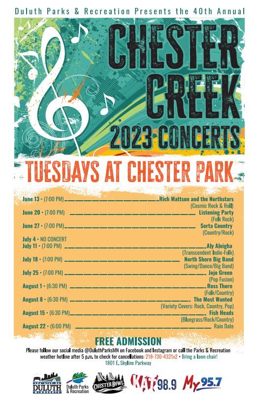 Chester Creek Concert Series 2023 lineup announced Chester Bowl