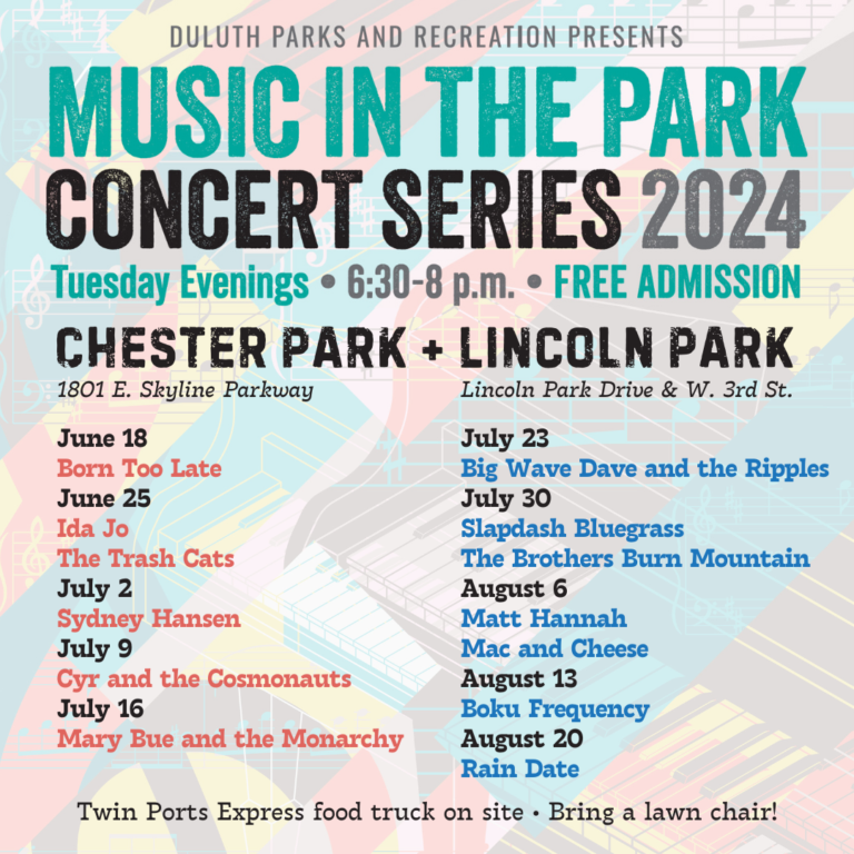 Music in the Park 2024 announced Chester Bowl